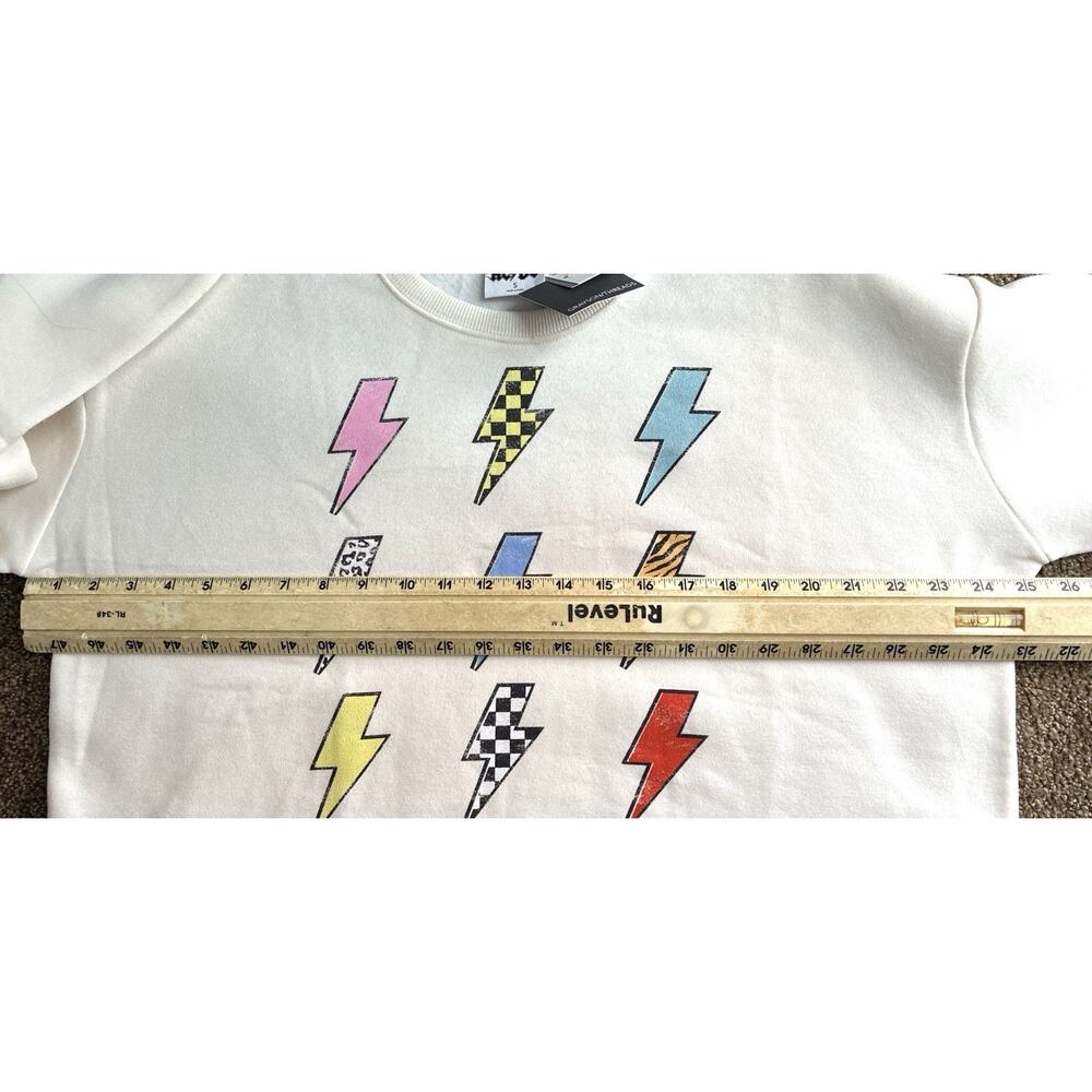 AC/DC Grayson Threads Lightning Bolt Cropped Sweatshirt NWT Women’s S - Picture 6 of 7